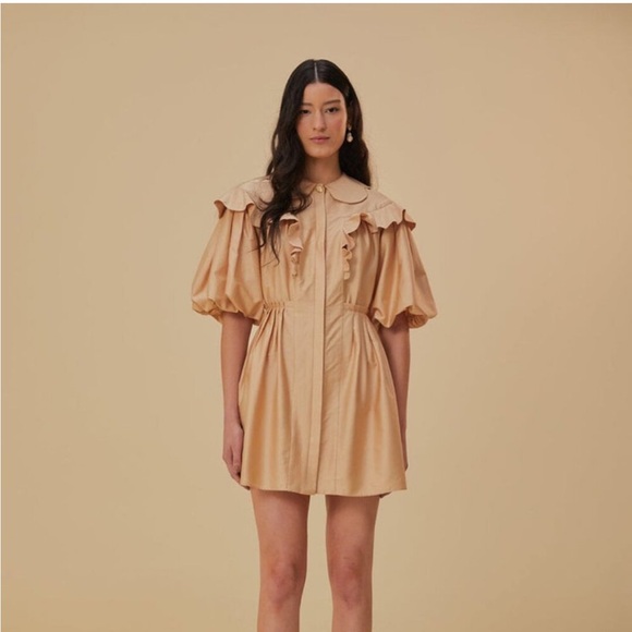 Farm Rio Ruffle Puff-Sleeve Mini Dress - Picture 3 of 12